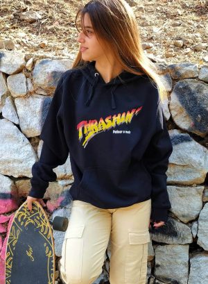 SUDADERA UNISEX CAPUCHA THRASHIN  (GEN-7 STYLE)
