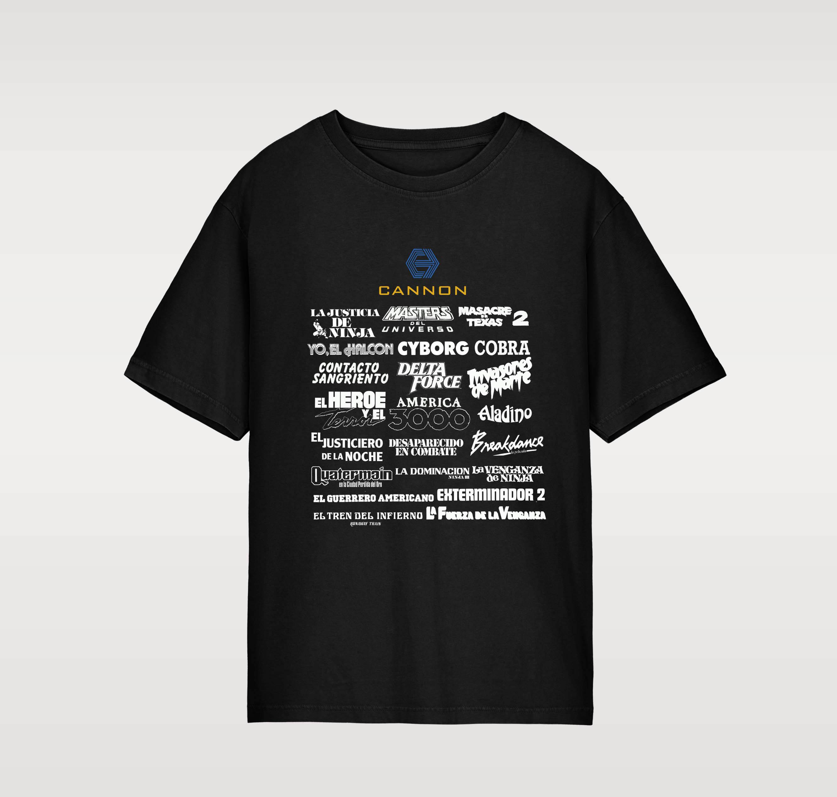 CAMISETA UNISEX  TÍTULOS CANNON FILMS GEN-7 STYLE)